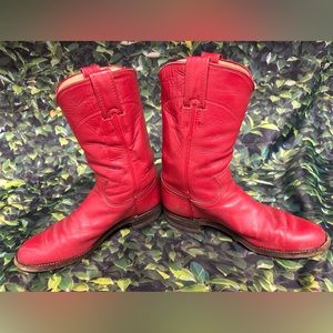 Womens justin boots size 5.5 red pre loved